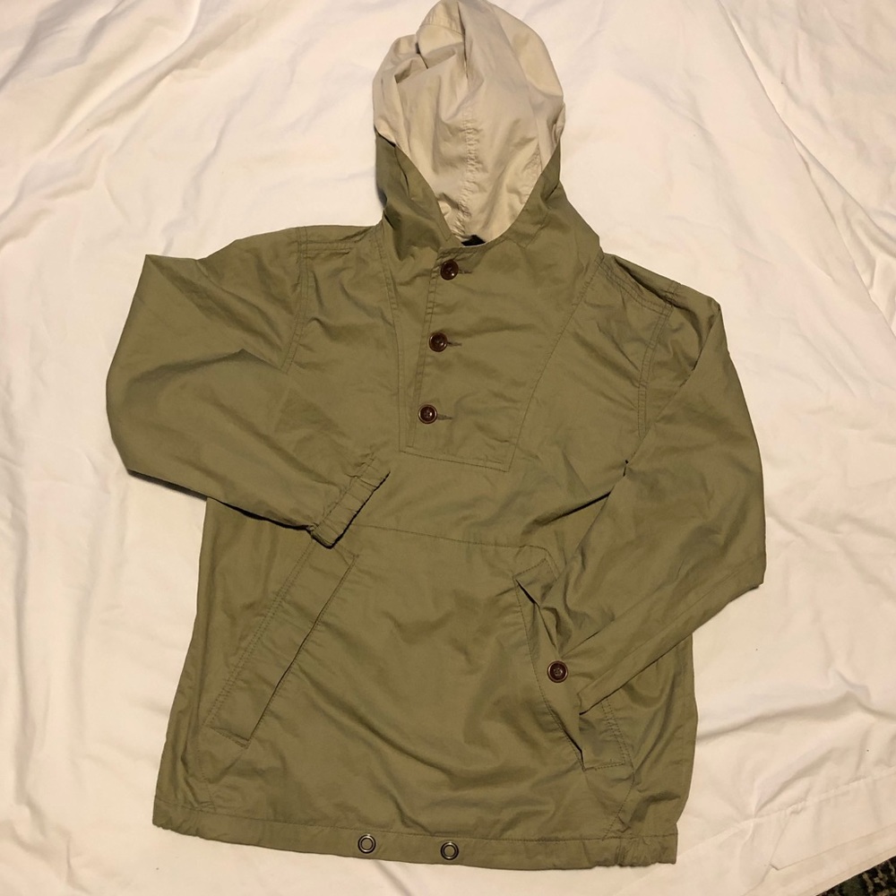 S M(8) Gap kids Army Green Jacket Hooded Coat